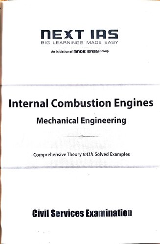 Internal Combustion Engine Mechanical Engineering Optional Study Material UPSC CSE