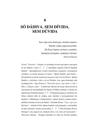 A VER NOVAMENTE Re-Evolução da Psicanálise Cap. 6