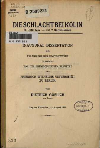 Die Schlacht bei Kolin 18. Juni 1757