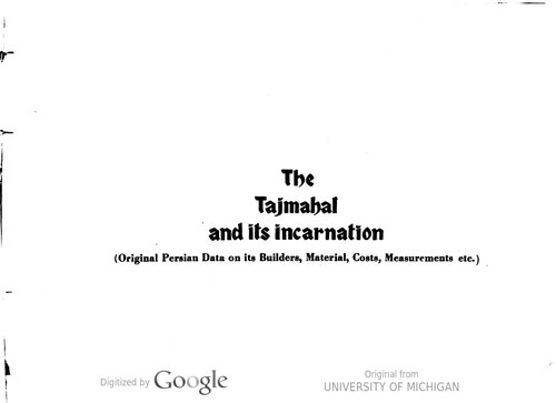 The Tajmahal and It's Incarnation