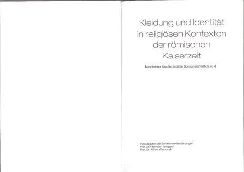 Jewish Dress in the Roman Period