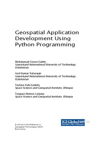 Geospatial Application Development Using Python Programming