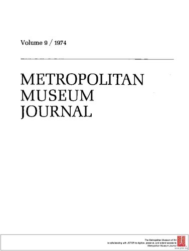 Metropolitan Museum Journal: V. 9- 1974
