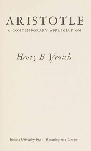 Aristotle - Contemporary Appreciation