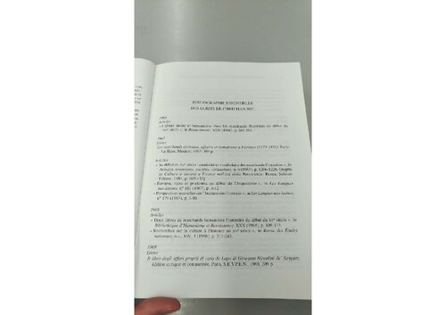 Bibliographie essentielle des écrits de Christian Bec, in De Florence à Venise. Études en l’honneur de Christian Bec