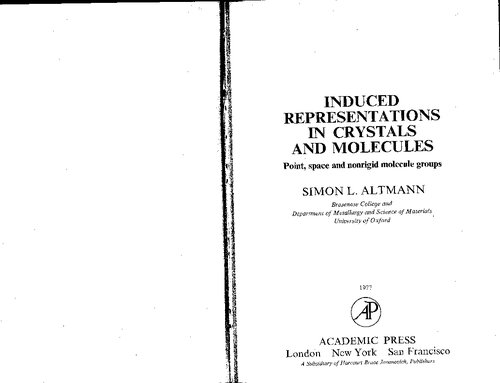 Induced representations in crystals and molecules point, space, and nonrigid molecule groups