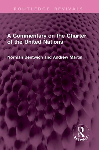 A Commentary on the Charter of the United Nations (Routledge Revivals)