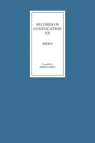 Records of Convocation XX: Index (Records of Convocation, 20)