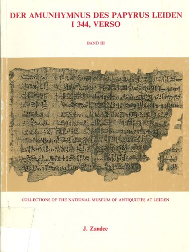 Der Amunhymnus des Papyrus Leiden I 344, verso