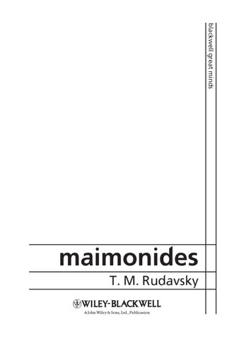 Maimonides (Blackwell Great Minds)