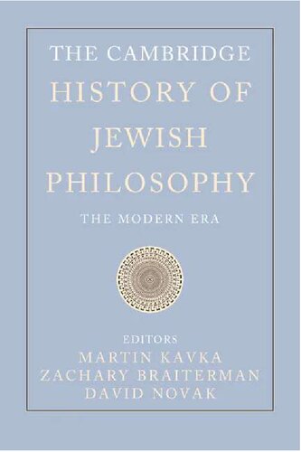 Cambridge History of Jewish Philosophy, Vol 2 - Modern Era
