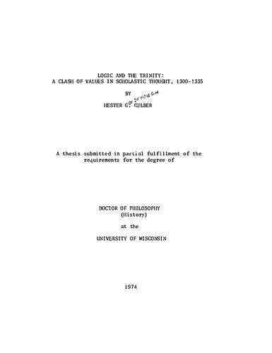 Logic and Trinity - Clash of Values in Scholastic Thought