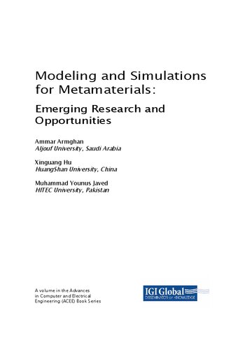 Modeling and Simulations for Metamaterials: Emerging Research and Opportunities