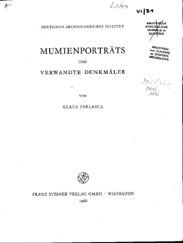 Mumienporträts und verwandte Denkmäler