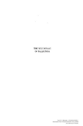 The Nile Mosaic of Palestrina: Early Evidence of Egyptian Religion in Italy