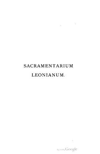 Sacramentarium Leonianum