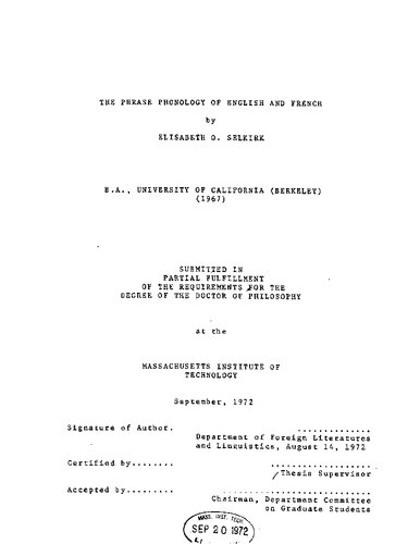 [Dissertation] The Phrase Phonology of English and French