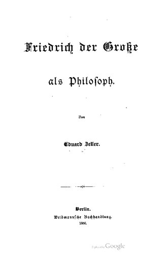 Friedrich der Große als Philosoph