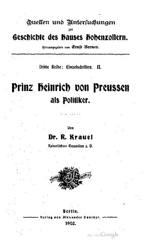 Prinz Heinrich von Preußen als Politiker