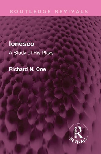 Ionesco: A Study of His Plays (Routledge Revivals)
