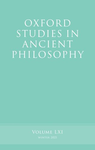 Oxford Studies in Ancient Philosophy, Volume 61