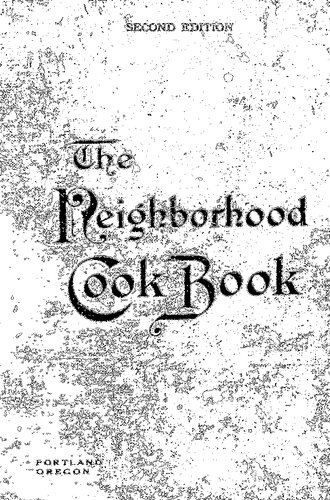 The Neighborhood Cook Book
