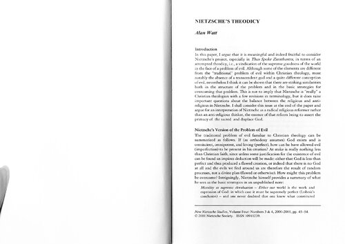 Nietzsche’s Theodicy