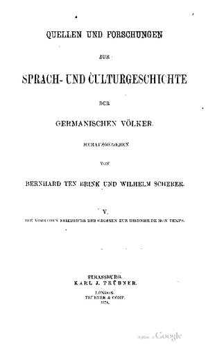 Die Vorreden Friedrichs des Großen zur Histoire de mon temps