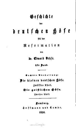 Die kleinen deutschen Höfe / Die geistlichen Höfe 2