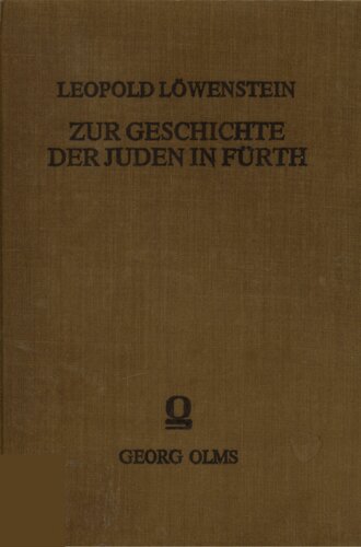 Zur Geschichte der Juden in Fürth