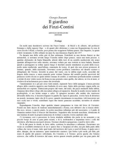 Il giardino dei Finzi-Contini