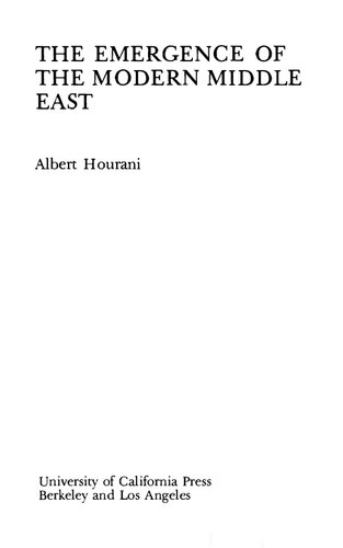 Emergence of Modern Middle East