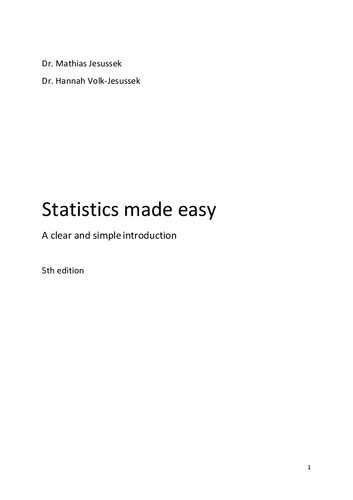 Statistics made easy 5th Edition