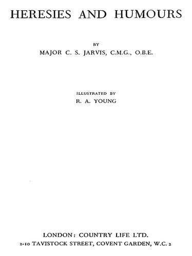 Heresies and Humours
