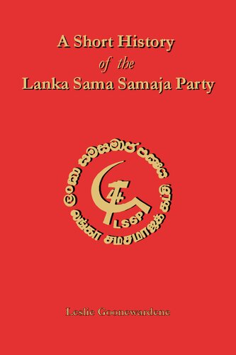 A Short History of the Lanka Sama Samaja Party
