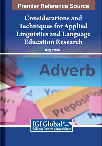 Considerations and Techniques for Applied Linguistics and Language Education Research