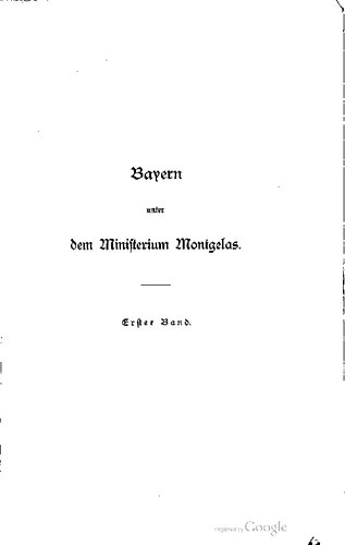 Bayern unter dem Ministerium Montgelas 1799 - 1817 / 1799 - 1800