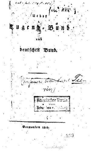 Über Tugend-Bund und Deutschen Bund