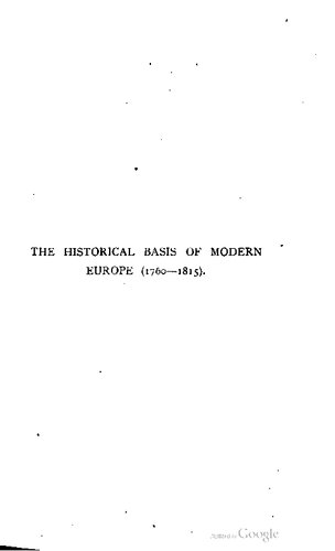 The Historical Basis of Modern Europe (1760 - 1815)