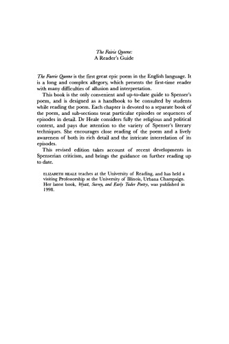 The Faerie Queene: A Reader's Guide - Second edition