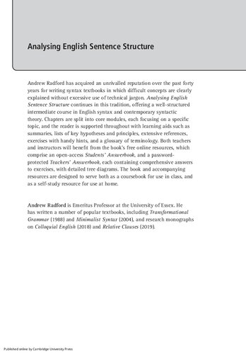 Analysing English Sentence Structure