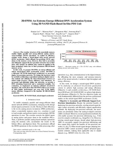 3D-FPIM: An Extreme Energy-Efficient DNN Acceleration System Using 3D NAND Flash-Based In-Situ PIM Unit