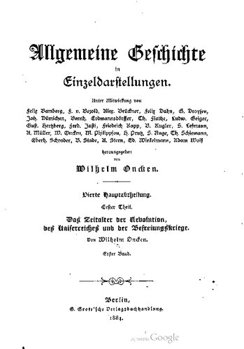 Das Zeitalter der Revolution, des Kaiserreiches und der Befreiungskrieges