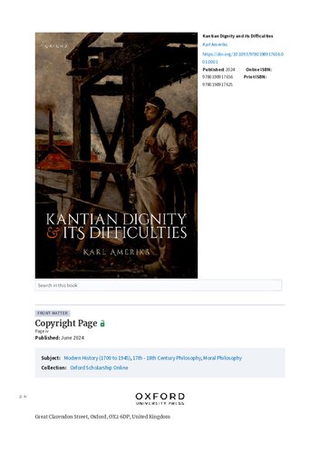 Kantian Dignity and its Difficulties