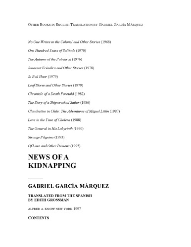 News of a Kidnapping (Vintage International)