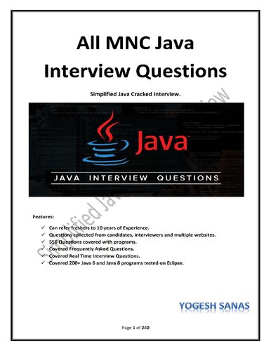 All MNC Java Interview Questions: Simplified Java Cracked Interview