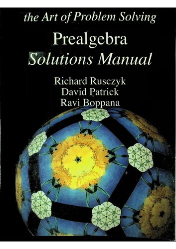 the Art of Problem solving Prealgebra Solutions Manual