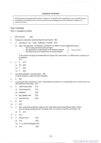 HKDSE English Language 2017: Marking Scheme