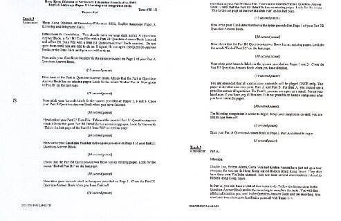 HKDSE English Language 2022: Marking Scheme