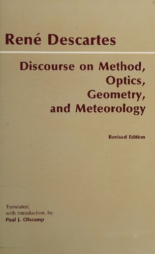 Discourse on Method, Optics, Geometry, and Meteorology